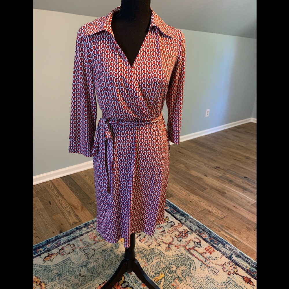 Laundry Shelli Segal Red Wrap Dress - Size Small